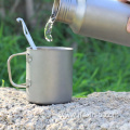 Titanium Double Wall Mug with Handle & Lid